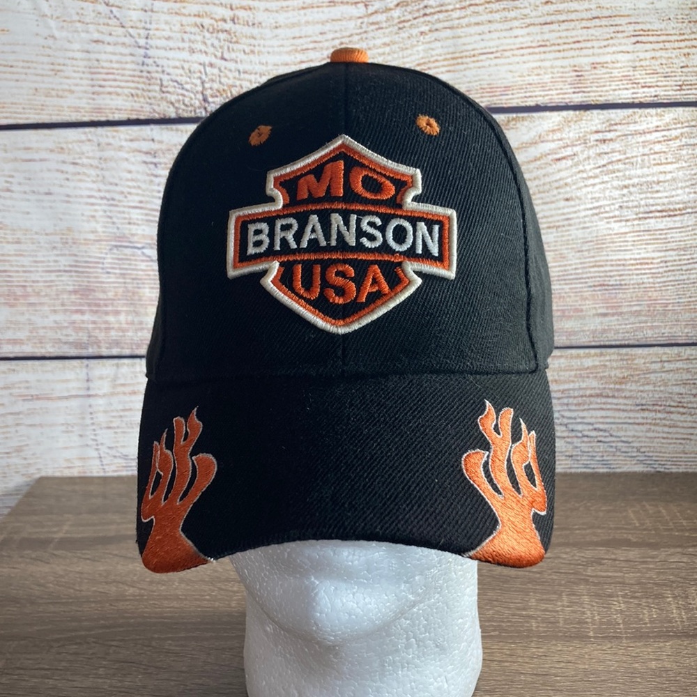 Mens KYS Branson MO USA Cap Black & Orange